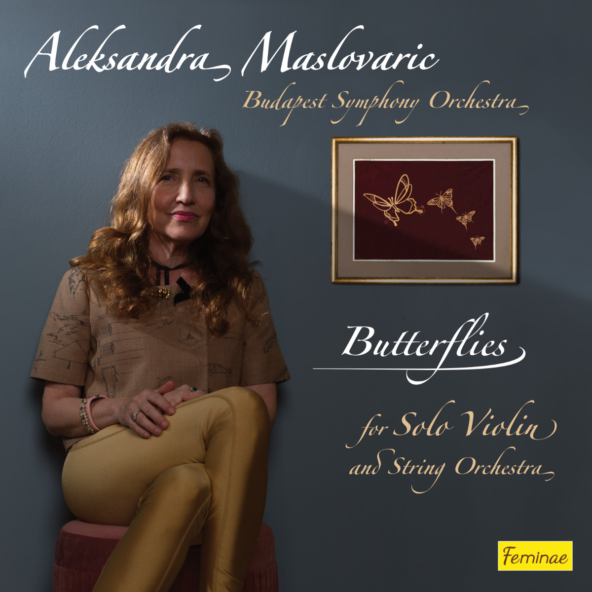 cover image of Aleksandra Maslovaric's single Butterflies from Feminae Records