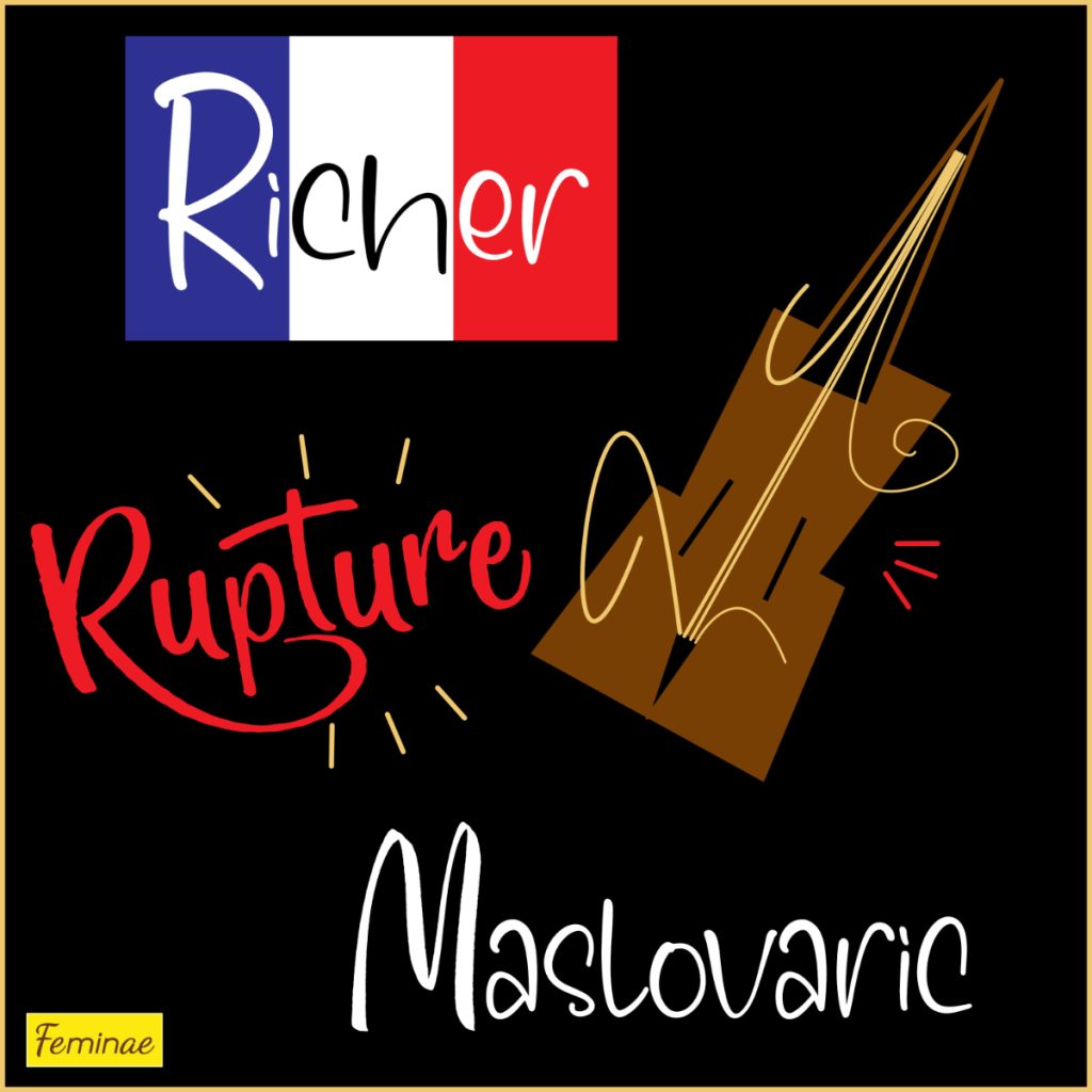 cover of Aleksandra Maslovaric's single Rupture by Jeannine Richer